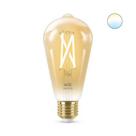 Bec LED - Bec LED cu filament ST64 auriu cu soclu E27 si control inteligent