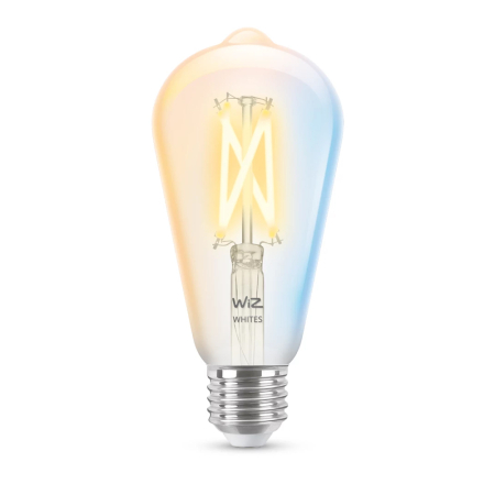 Bec LED - Bec LED inteligent cu filament transparent ST64 7W E27 WiFi cu lumina alba reglabila