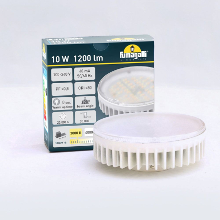 Surse de iluminat - Bec LED plat GX53 de 10W cu selector CCT pentru lumina 3000K 4000K sau 6500K