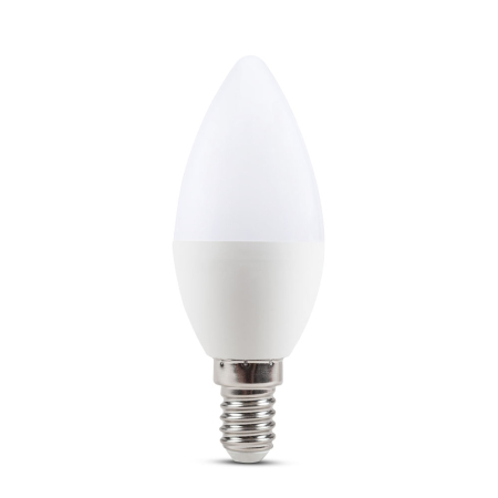 Bec LED - Bec LED tip lumanare mat cu soclu E14 5W lumina alba rece 6400K