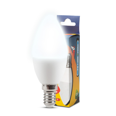 Bec LED - Bec LED tip lumanare 7W cu dulie E14 si lumina rece 6400K