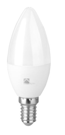 Surse de iluminat - Bec LED Homelight lumanare B37 5W cu dulie E14 si lumina rece 6400K