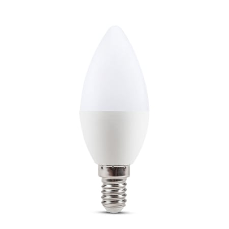 Bec LED lumanare mat cu soclu E14 5W lumina calda 3000K 450 lm [0]