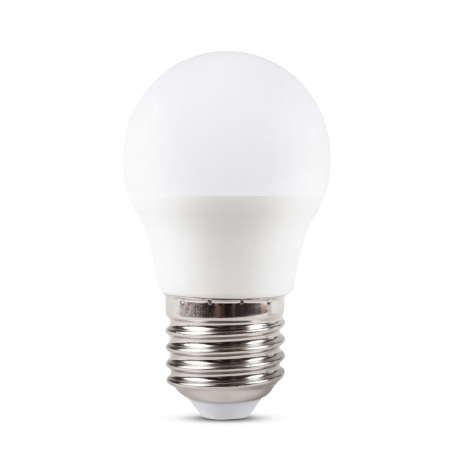 Bec LED - Bec LED sferic cu soclu E27 5W lumina calda 3000K