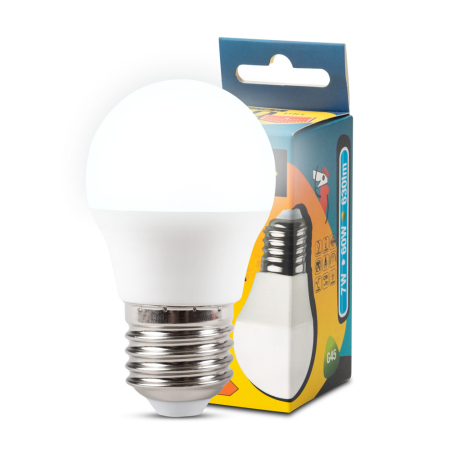 Bec LED - Bec LED sferic 7W E27 6400K cu lumina alba rece