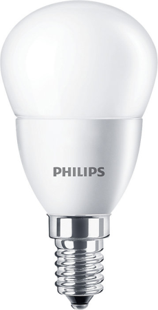 Bec LED - Bec LED sferic P45 mat cu soclu E14, 5,5 W, lumina calda 2700 K