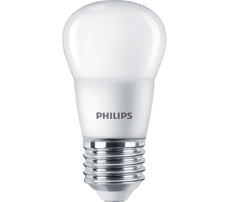 Bec LED - Bec LED sferic P45 mat cu dulie E27 lumina alba calda 2700K
