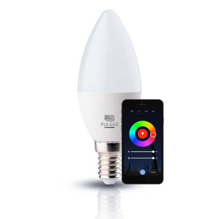 Aparataj - Bec LED smart lumanare RGB 6W cu soclu E14 si control Tuya WiFi Bluetooth