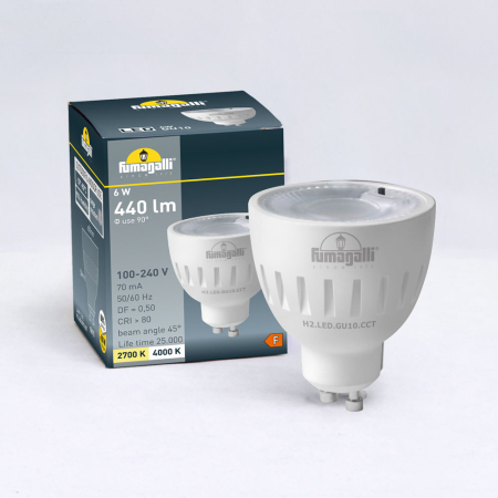 Bec LED - Bec spot LED GU10 6W cu selector CCT 2700K si 4000K