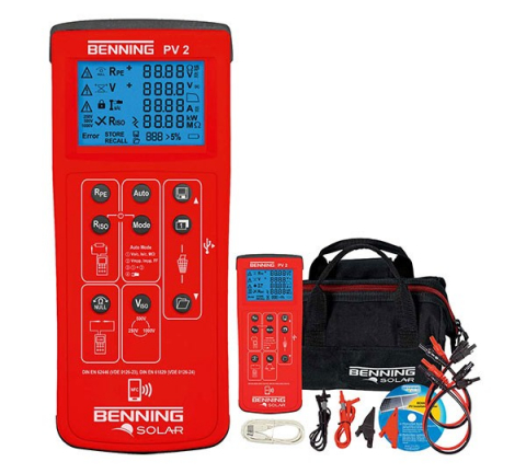 Scule de mana si unelte - Benning PV 2 – Multimetru Digital Profesional pentru Testarea Sistemelor Fotovoltaice