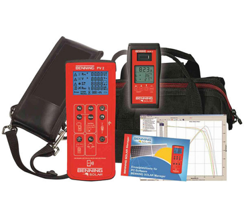 Scule de mana si unelte - Benning PV2 SET – Kit Profesional pentru Testarea și Analiza Sistemelor Fotovoltaice (PV 2 + SUN 2 + Software Solar Manager)