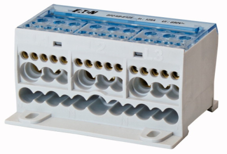 Protectie - Bloc distributie tetrapolar 125A cu 4 poli pentru tablou electric