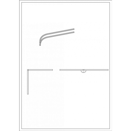 Stalpi de iluminat - Brat dublu curbat pentru stalp de iluminat cu deschidere 180 grade si lungime 1 m