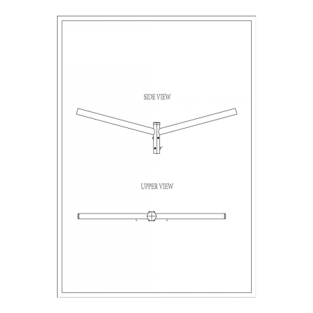 Stalpi de iluminat - Brat dublu drept la 180 grade cu lungime de 0.5 m pentru stalp de iluminat