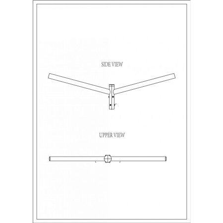 Stalpi de iluminat - Brat dublu drept pentru stalp cu deschidere 180 grade si lungime 0.5 m