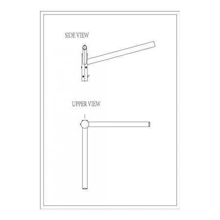 Stalpi de iluminat - Brat dublu drept la 90 grade pentru stalp de iluminat cu doua iesiri de 500 mm