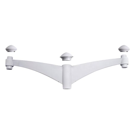 Brat dublu modern gri pentru stalp de iluminat exterior cu doua puncte de montaj [1]