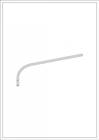 Stalpi de iluminat - Brat simplu curbat de 1.5 m pentru stalp de iluminat cu diametru 60 mm