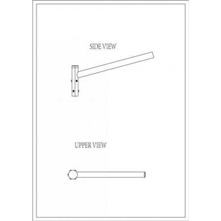 Surse de iluminat - Brat simplu drept de 0.5 m pentru stalp LDT si corp de iluminat exterior