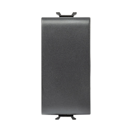 Modular - Buton cu revenire 1 modul 16A negru satinat pentru comenzi momentane