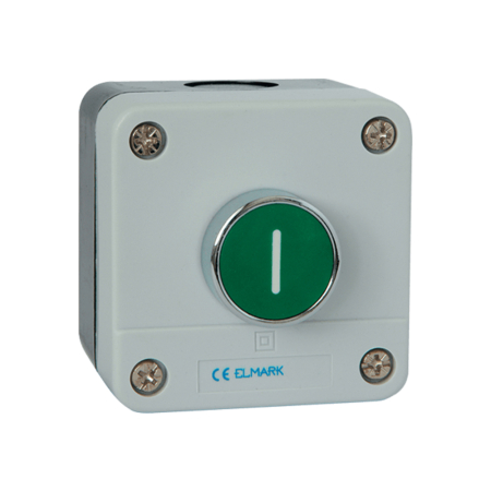 Protectie - Buton verde cu revenire automata 1NO IP44 pentru comanda electrica