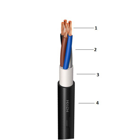 Cablu de cupru fara halogen N2XH 3x50+25 mm2 B2ca livrat pe tambur [0]
