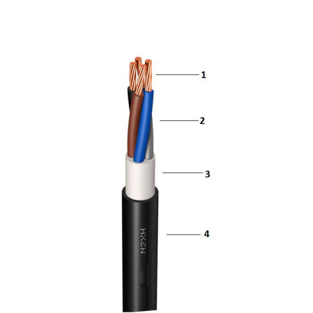 Cabluri - Cablu de cupru fara halogen N2XH 3x70+35 mm2 B2ca pe tambur