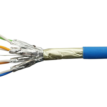 Cabluri - Cablu de date Cat6A SFTP cu manta LSZH albastra, rola 500 m