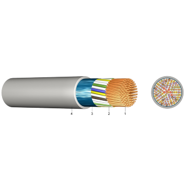 Cabluri Electrice - Cablu incendiu J-Y(ST)Y 2x2x0.8 LG – ecranat, pentru sisteme de detecție și alarmare