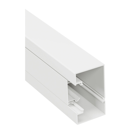 Canal cablu - Canal cablu DLP S alb 100 x 50 mm cu capac rigid de 75 mm