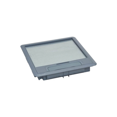 Doze pardoseala - Capac cu rama din plastic gri pentru doza de pardoseala standard 16 sau 24 module