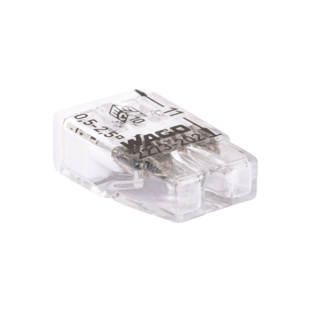 Clema compacta cu 2 poli pentru conductori rigizi din cupru 0.5-2.5 mm2 [1]