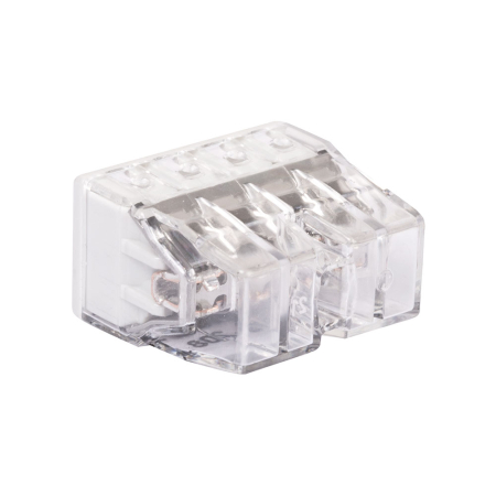 Cleme - Clema compacta transparenta cu 8 poli pentru conductori rigizi 0.5-2.5 mm2