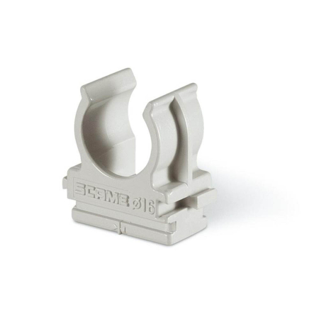 Tup rigid PVC - Clema gri de fixare rapida pentru tub rigid de 16 mm