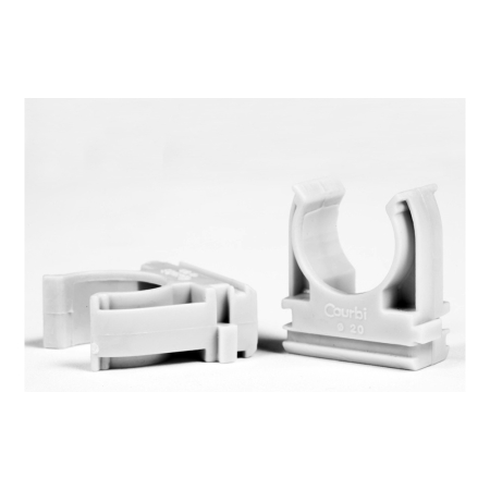Tup rigid PVC - Clema gri pentru fixare tub rigid cu diametrul exterior de 32 mm