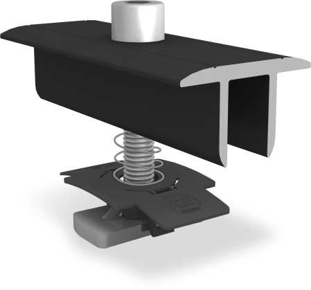 Structura - Clema intermediara XS neagra pentru rame de module fotovoltaice de 49 50 mm