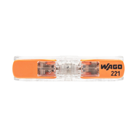 Cleme - Clema de legatura in linie transparenta cu parghie pentru 2 conductori de 0,2 pana la 4 mm2