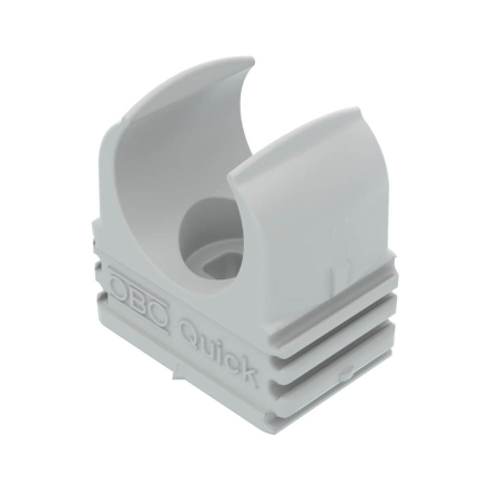 Trasee electrice - Clema quick gri deschis pentru fixare teava de instalatii M16 16 mm