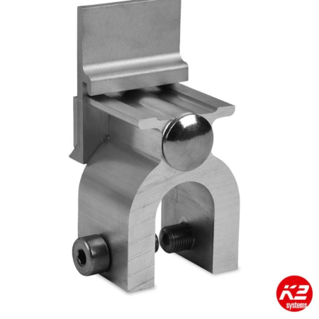 Structura - Clema rotunda pentru falt SingleRail din aluminiu