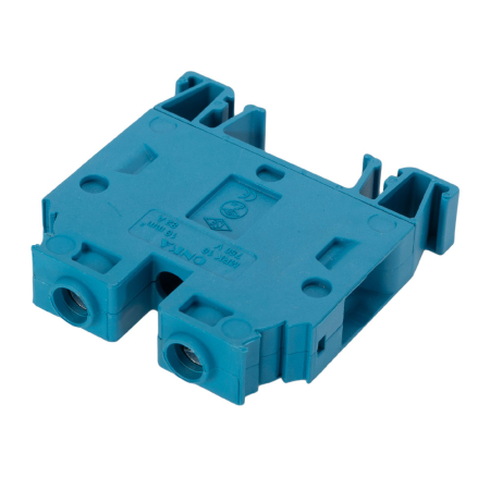 Clema albastra de trecere 16 mm2 cu surub pentru sina DIN [1]