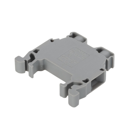 Accesorii - Clema gri pentru sina omega cu surub pentru conductori de 6 mm2