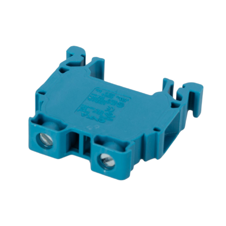 Cleme - Clema albastra pentru sina DIN 35 mm cu conexiune cu surub pentru conductori de 10 mm2