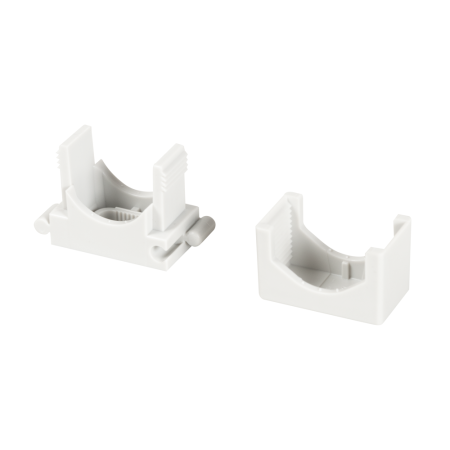 Tup rigid PVC - Clema sir cu apasare gri deschis pentru cabluri si tuburi cu diametrul 12 20 mm