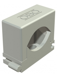 Tup rigid PVC - Clema sir cu apasare gri deschis pentru cabluri si tevi cu diametrul 18-30 mm