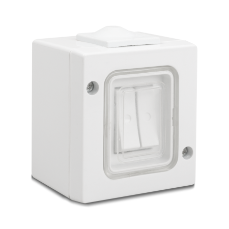 Comutator aplicat gri 10A cu protectie IP54 pentru montaj aparent [0]
