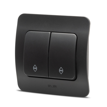 Aparataj - Comutator cap scara negru mat pentru montaj incastrat