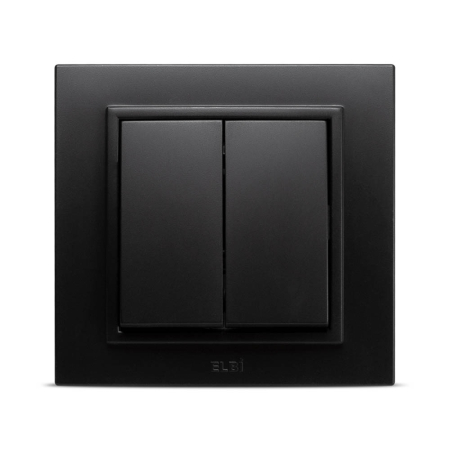 Aparataj clasic - Comutator cap scara 10A negru mat pentru montaj incastrat