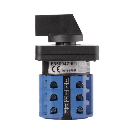 Butoane si comutatoare - Comutator cu came 20A cu 3 etaje si pozitii 1 0 2 pentru tablou electric