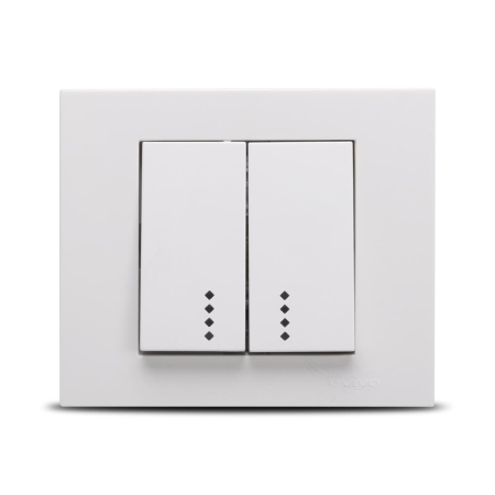 Aparataj clasic - Comutator cu LED alb pentru montaj incastrat din gama Grano