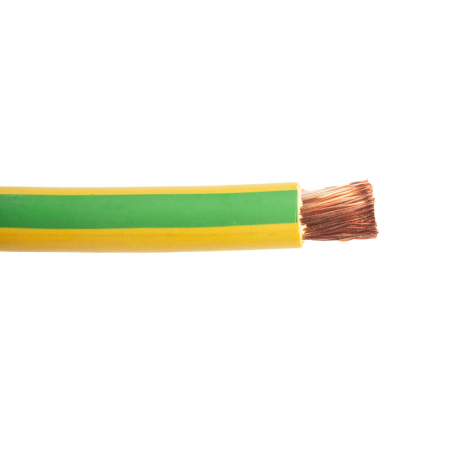 Cabluri - Conductor flexibil din cupru MYF 16 mm2 cu izolatie verde galben in colac de 100 m